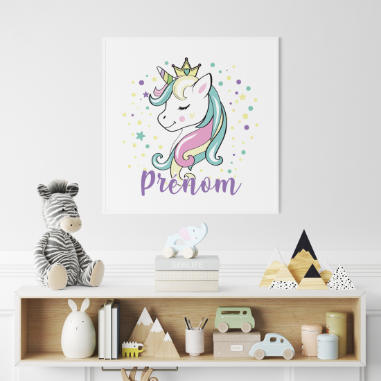 Póster para niños - Infantil personalizado - Unicornio