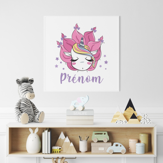 Póster para niños - Infantil personalizado - Unicornio