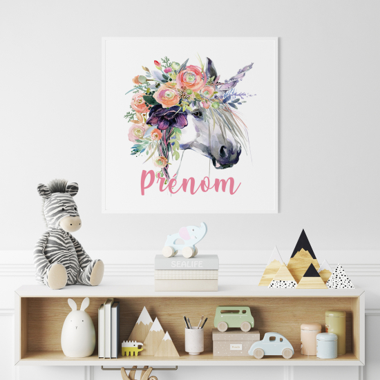 Póster para niños - Infantil personalizado - Unicornio