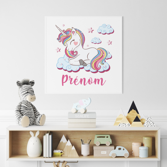Póster para niños - Infantil personalizado - Unicornio