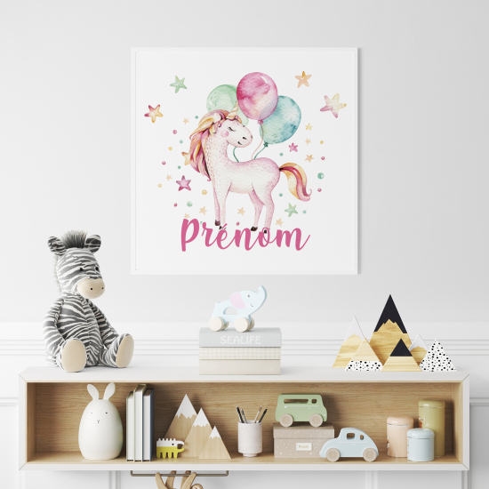 Póster para niños - Infantil personalizado - Unicornio