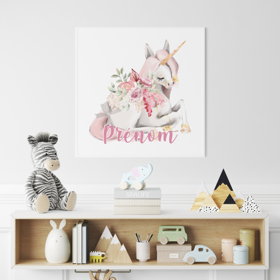 Póster para niños - Infantil personalizado - Unicornio