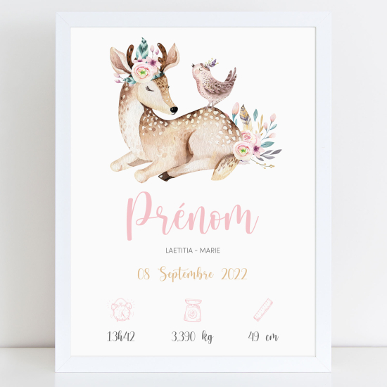 Pósters de nacimiento - Cervatillo