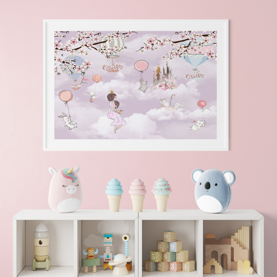 Pósters para niños - Infantil - Castillo princesa animales