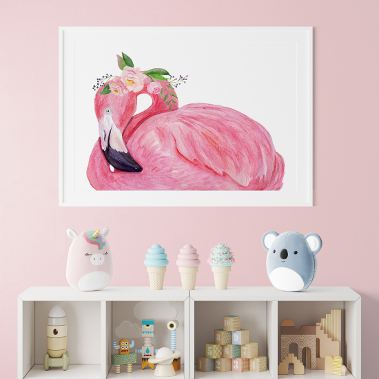 Pósters para niños - Infantil - Flamenco rosa