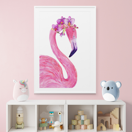 Pósters para niños - Infantil - Flamenco rosa