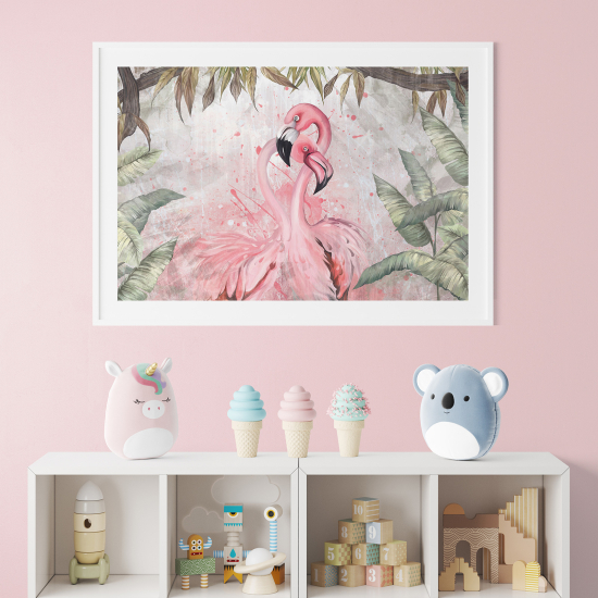 Pósters para niños - Infantil - Flamencos rosas