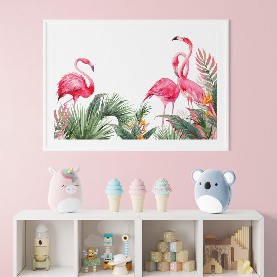 Pósters para niños - Infantil - Flamencos rosas