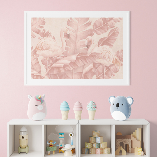 Pósters para niños - Infantil - Flamencos rosas