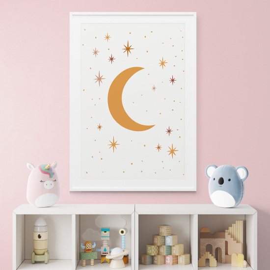 Pósters para niños - Infantil - Luna estrellas