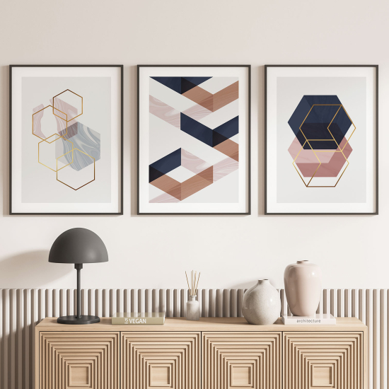 Pósters trípticos - Formas Geométricas