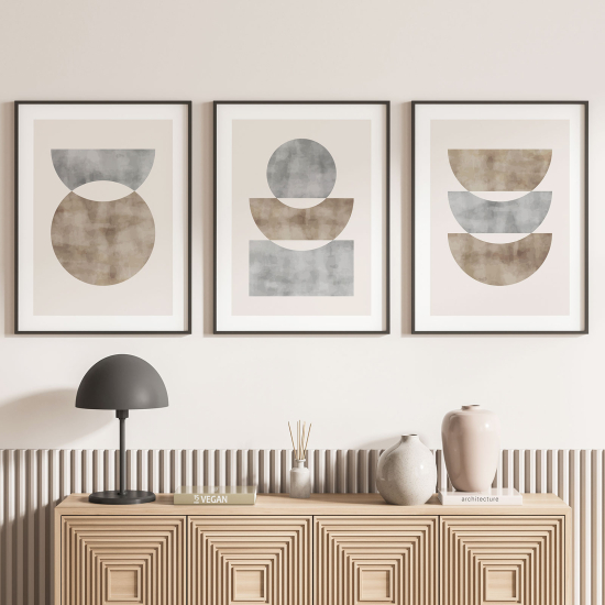 Pósters trípticos - Formas geométricas