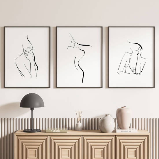 Pósters trípticos - Mujeres Abstracto
