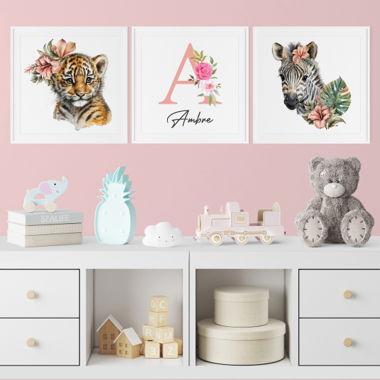 Pósters trípticos para niños - Infantil personalizado - Animales