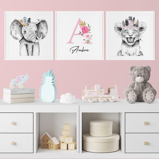 Pósters trípticos para niños - Infantil personalizado - Animales