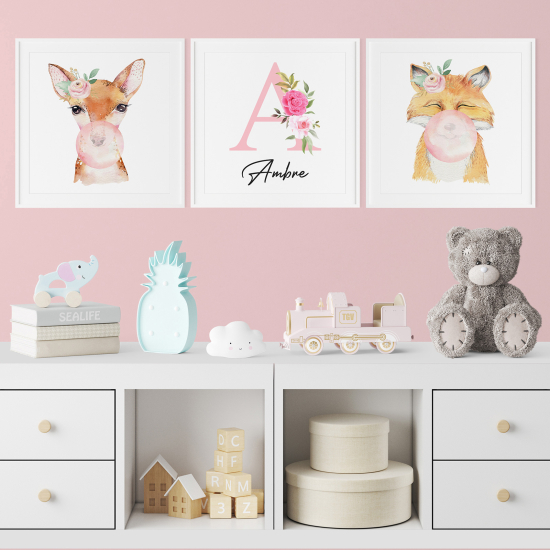 Pósters trípticos para niños - Infantil personalizado - Animales