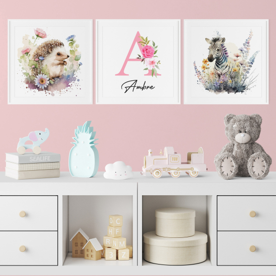Pósters trípticos para niños - Infantil personalizado - Animales
