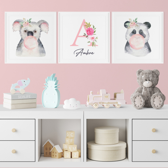 Pósters trípticos para niños - Infantil personalizado - Koalas