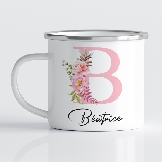 Taza esmaltada personalizada - Letra B