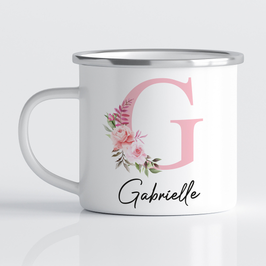 Taza esmaltada personalizada - Letra G