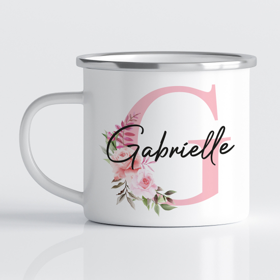 Taza esmaltada personalizada - Letra G