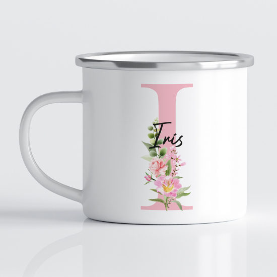Taza esmaltada personalizada - Letra I