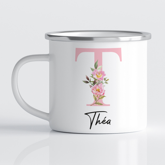 Taza esmaltada personalizada - Letra T