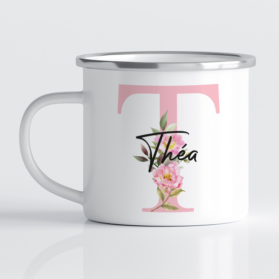 Taza esmaltada personalizada - Letra T