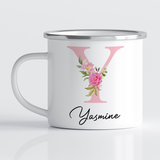 Taza esmaltada personalizada - Letra Y