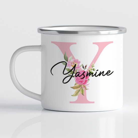 Taza esmaltada personalizada - Letra Y