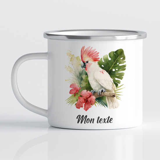 Taza esmaltada personalizada - Loro