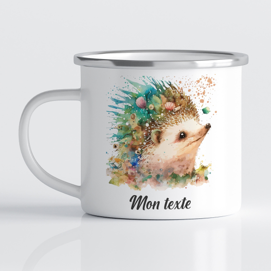 Taza esmaltada personalizada para niños - Infantil - Erizo