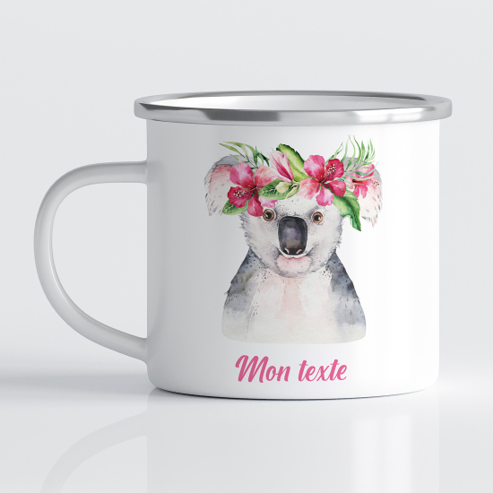 Taza esmaltada personalizada para niños - Infantil - Koala