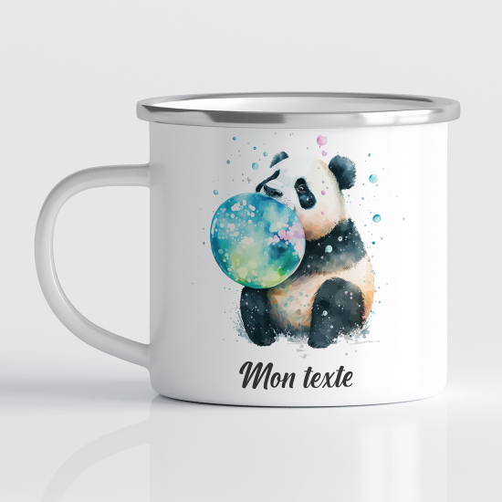 Taza esmaltada personalizada para niños - Infantil - Panda