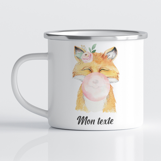 Taza esmaltada personalizada para niños - Infantil - Zorro