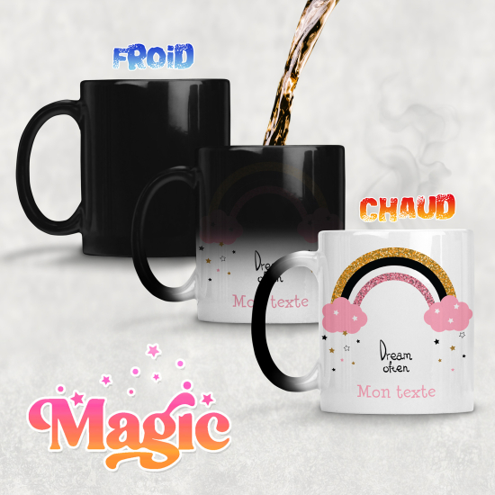 Taza mágica personalizada - Arcoíris