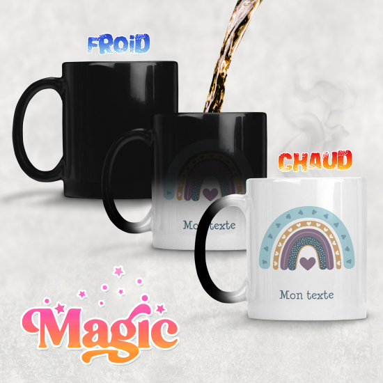 Taza mágica personalizada - Arcoíris
