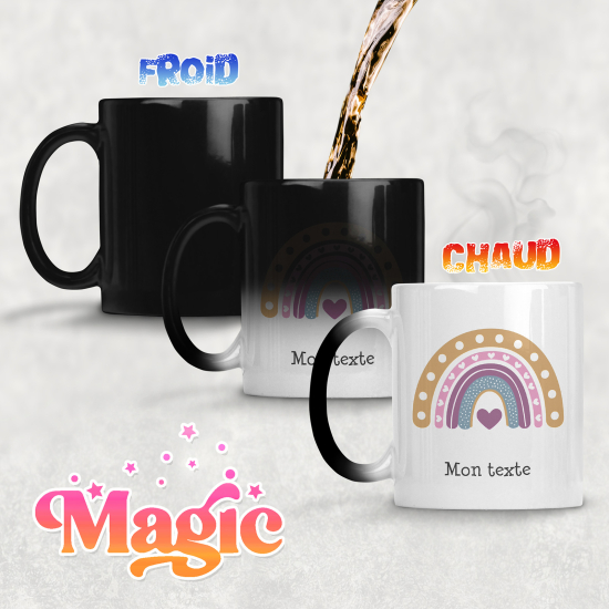 Taza mágica personalizada - Arcoíris