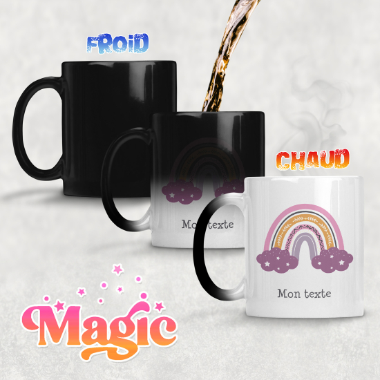 Taza mágica personalizada - Arcoíris