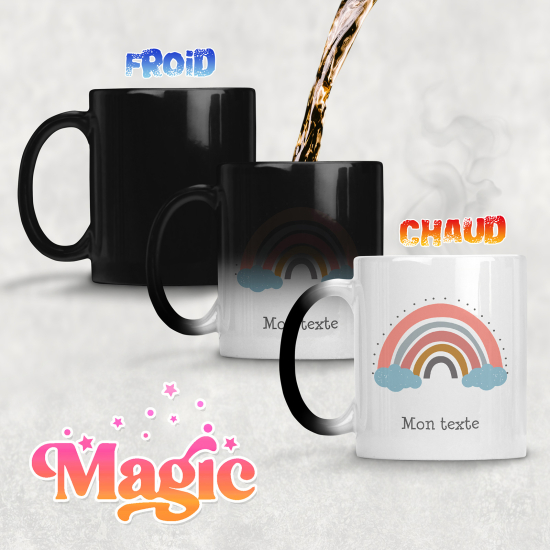 Taza mágica personalizada - Arcoíris