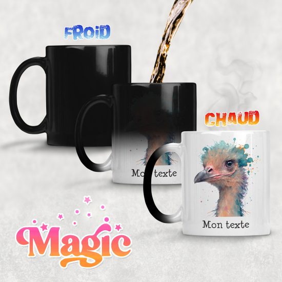Taza mágica personalizada - Avestruz