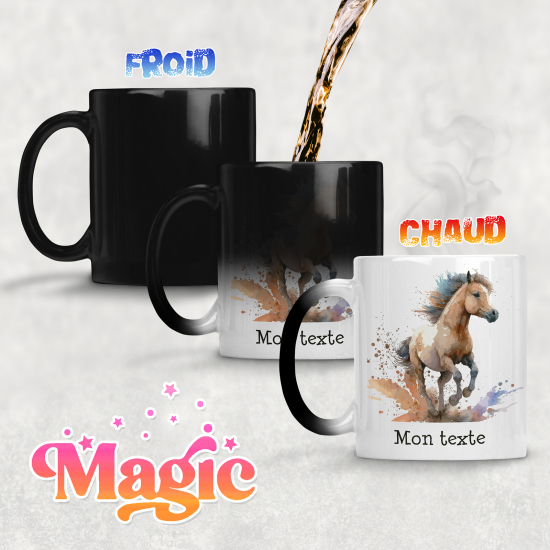Taza mágica personalizada - Caballo