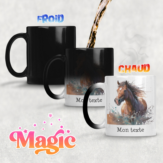 Taza mágica personalizada - Caballo