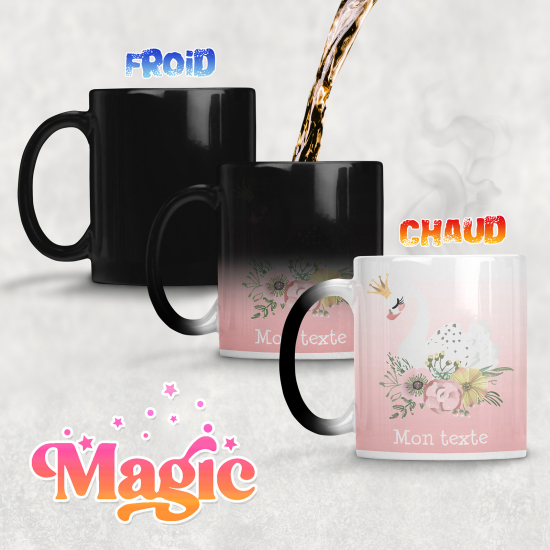Taza mágica personalizada - Cisne
