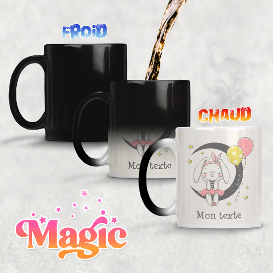 Taza mágica personalizada - Conejo
