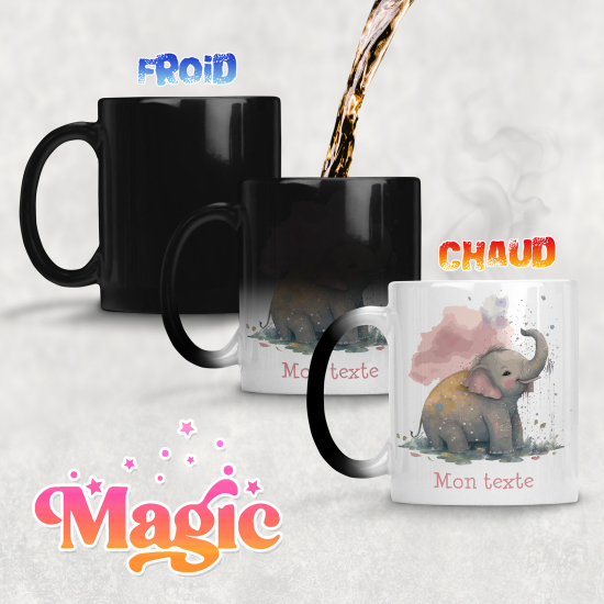 Taza mágica personalizada - Elefante