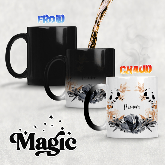 Taza mágica personalizada - Flores