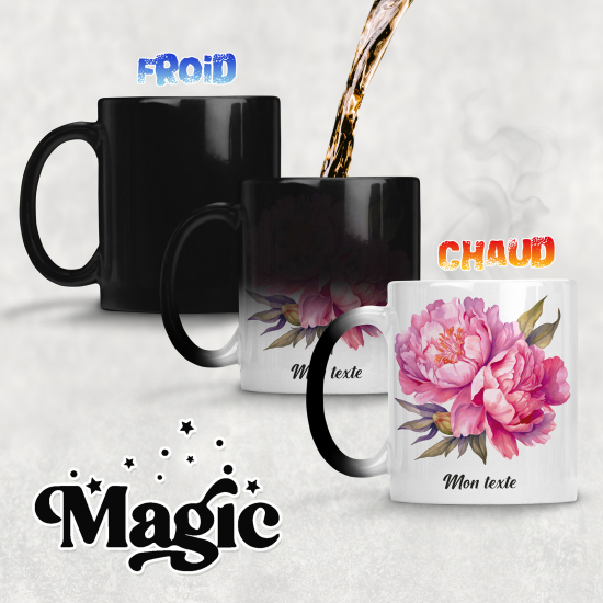 Taza mágica personalizada - Flores