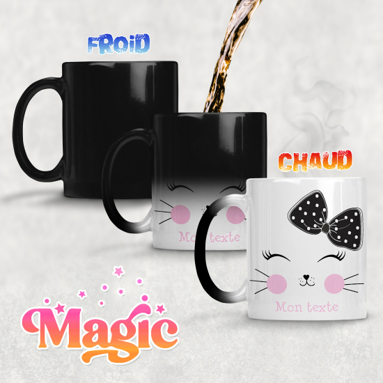 Taza mágica personalizada - Gatito