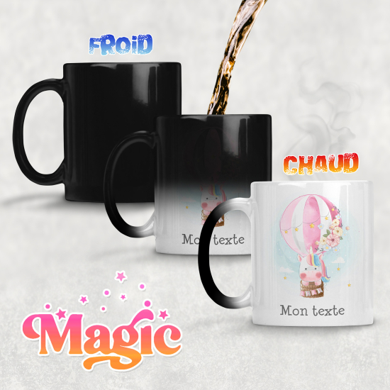 Taza mágica personalizada - Globo aerostático